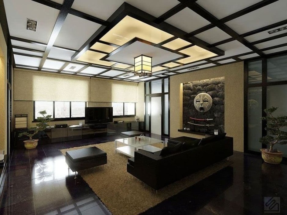 Japanese living room design ideas