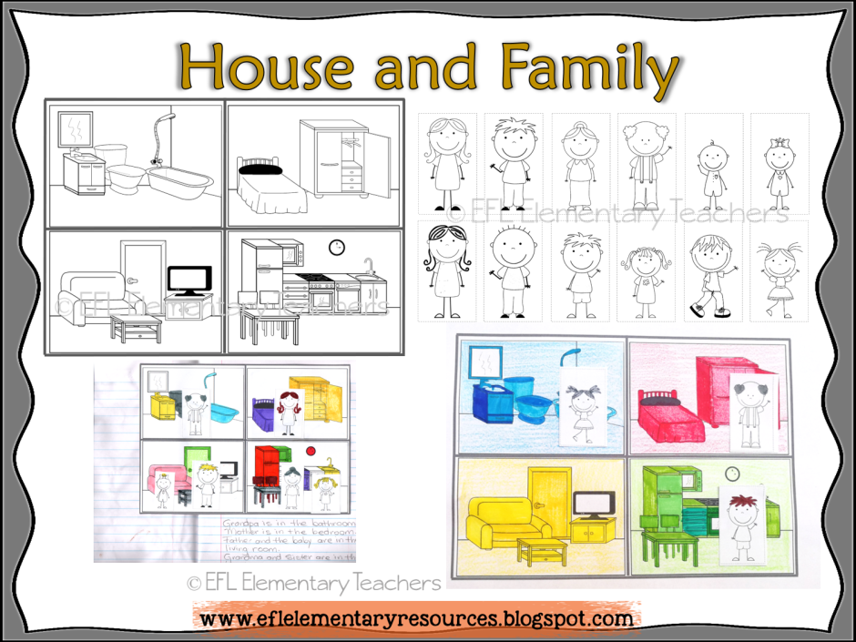 House and rooms worksheet