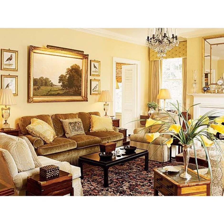 Gold color living room