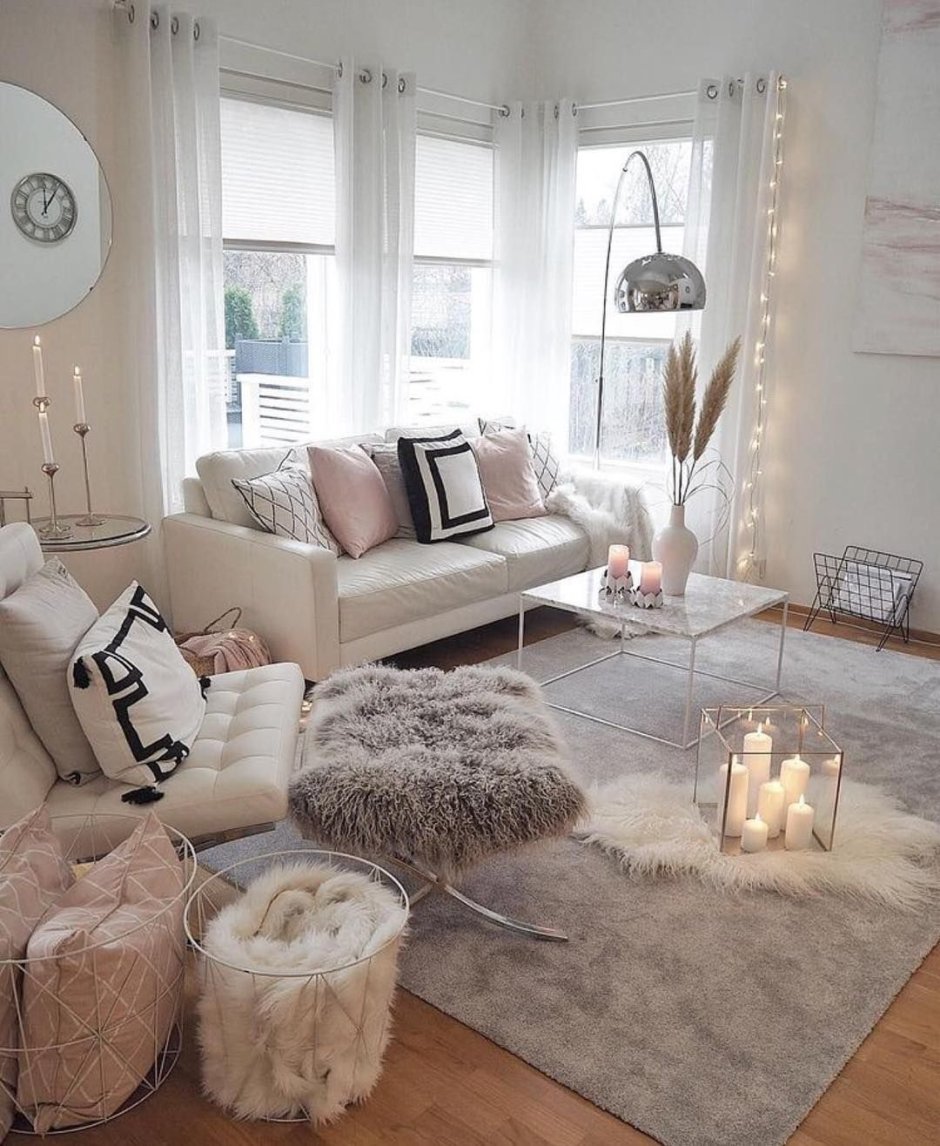 Warm cosy living room decor