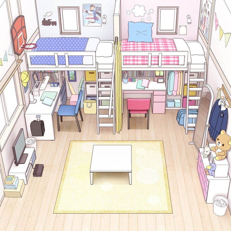 Anime style room