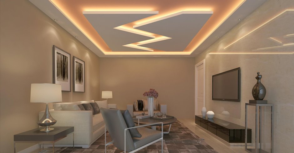 False ceiling design for low height room