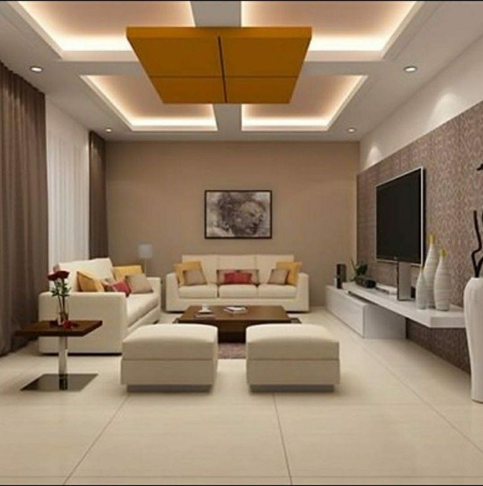 Living room ceiling gypsum board design