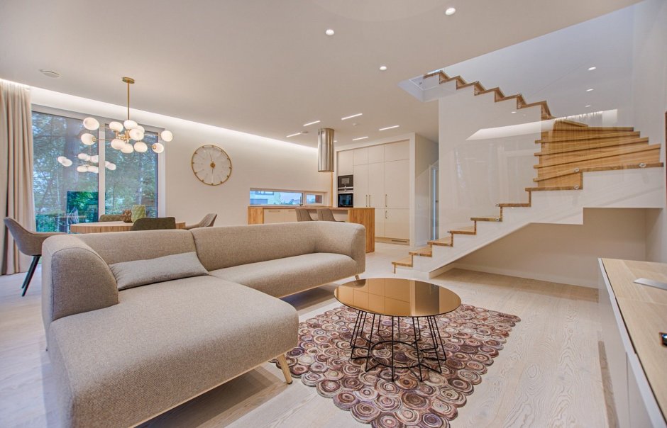 Duplex house living room design