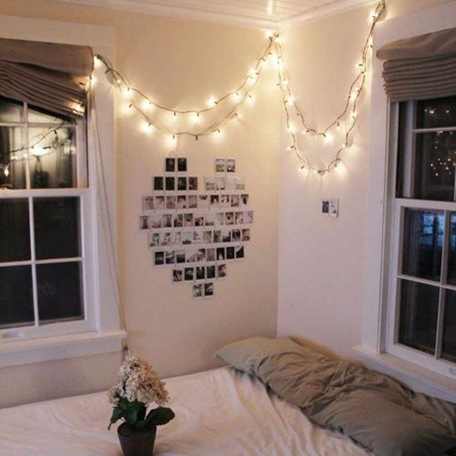Fairy lights decoration in room