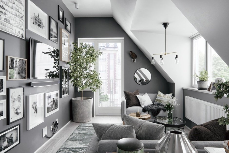 Grey and white room