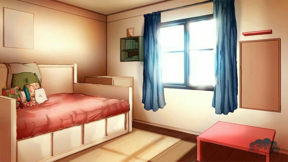Anime room illustration
