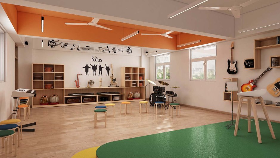 Modern school music room
