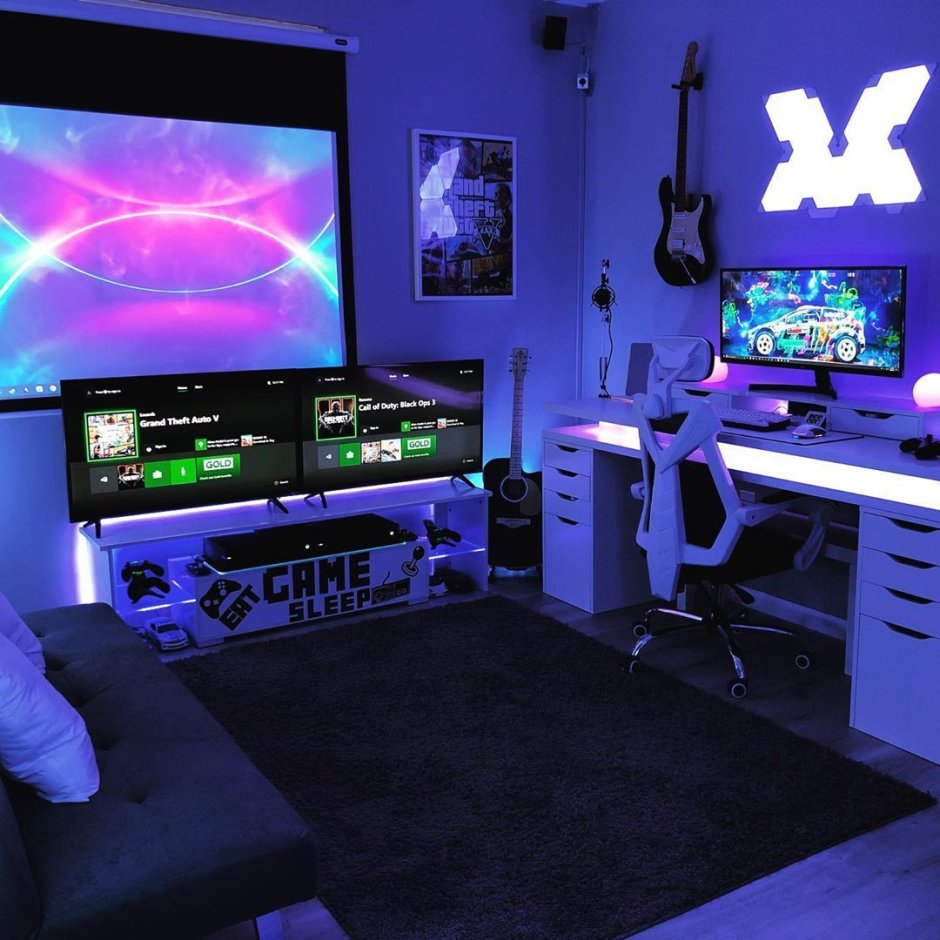 Gaming room pc setup