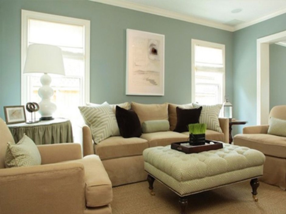 Color warm beige living room