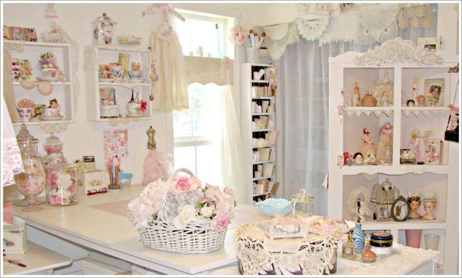 Shabby chic sewing room