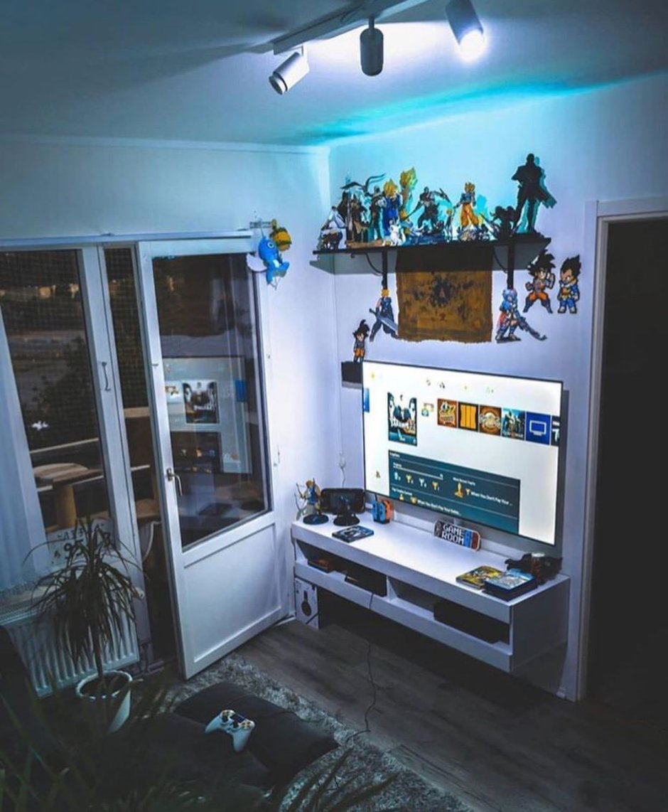 White themed gaming room