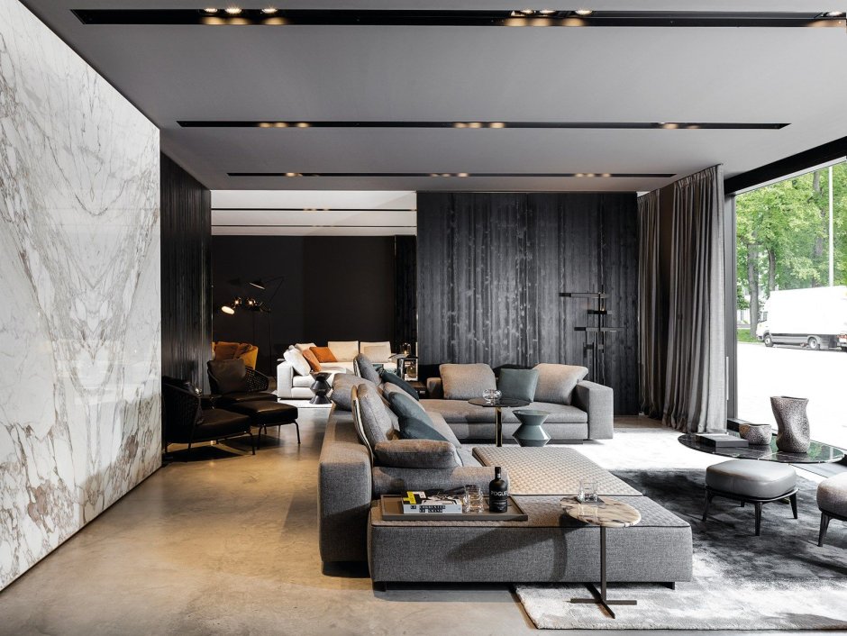 Dark style living room