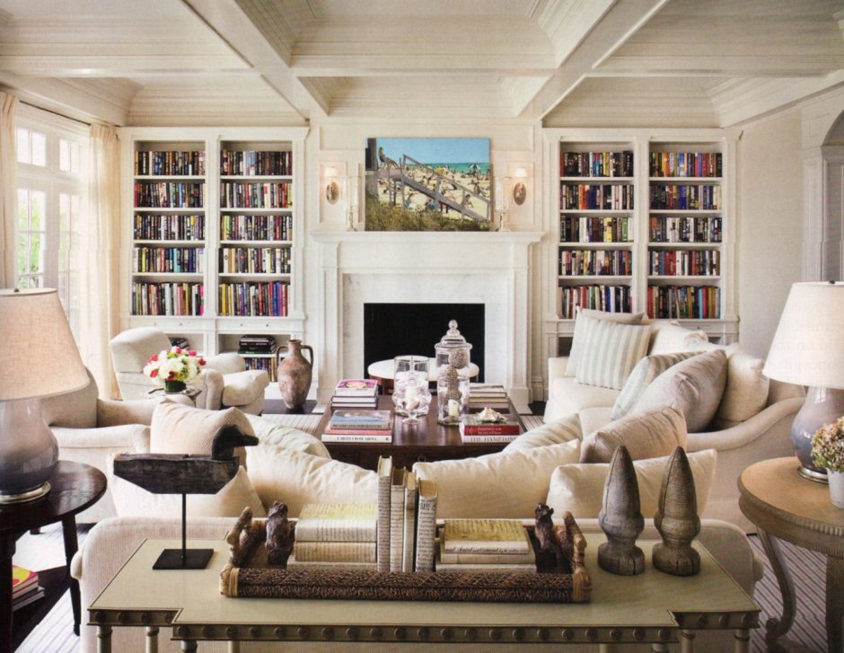 Hamptons living room design