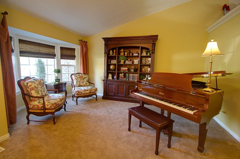 University house with a music room