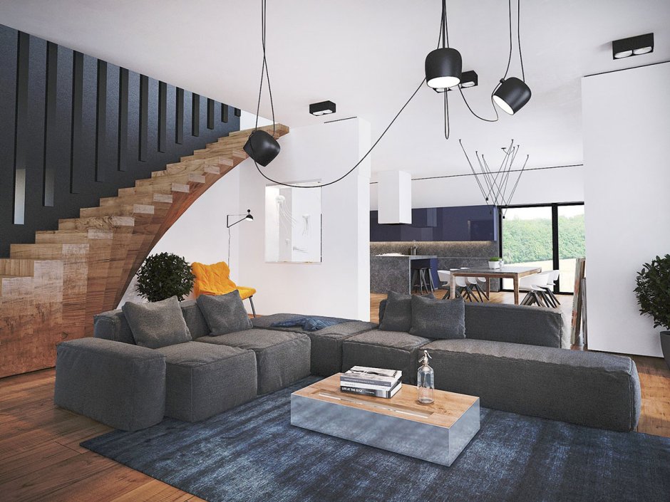 Modern contemporary interior design living room