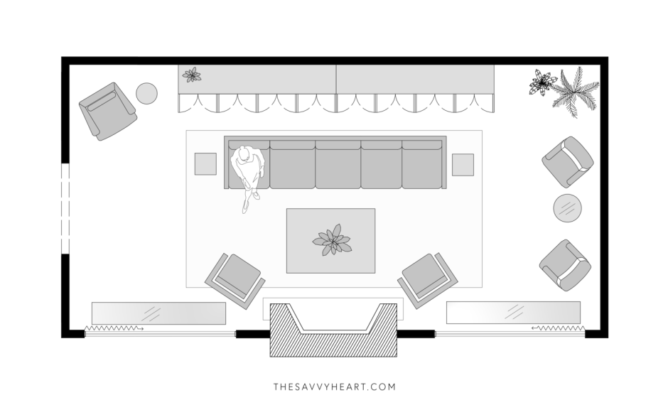 Rectangle room layout