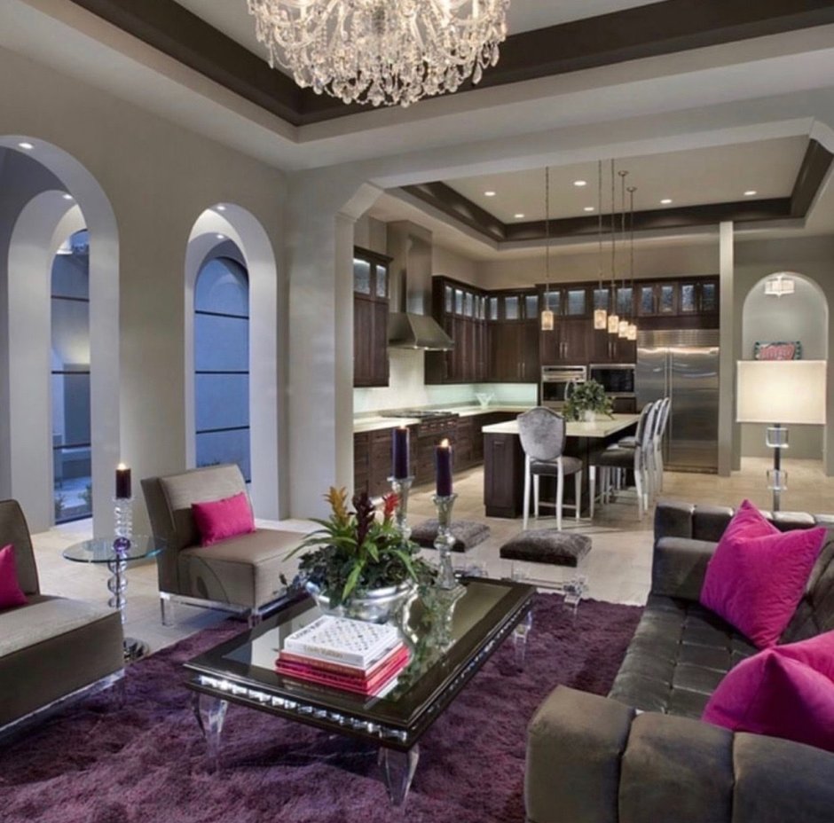 Purple living rooms