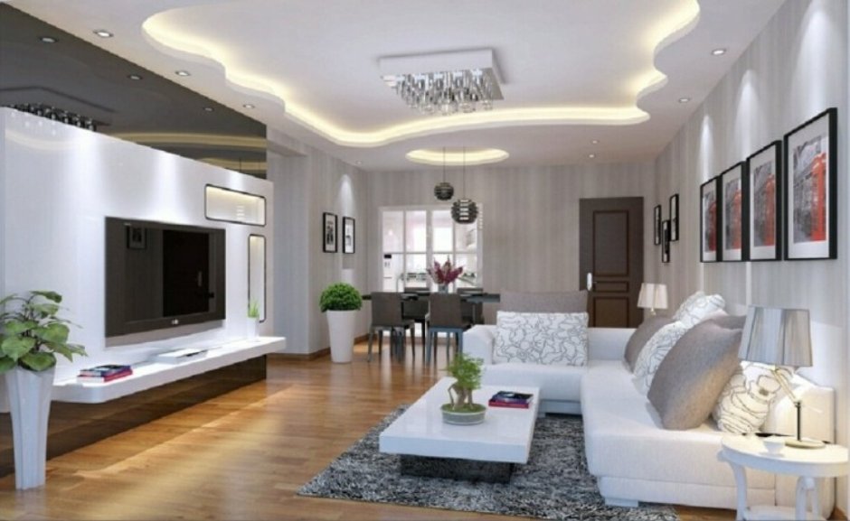 Gypsum living room designs