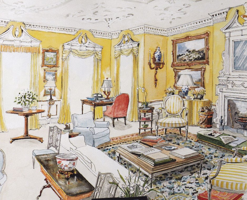 Painting in drawing room