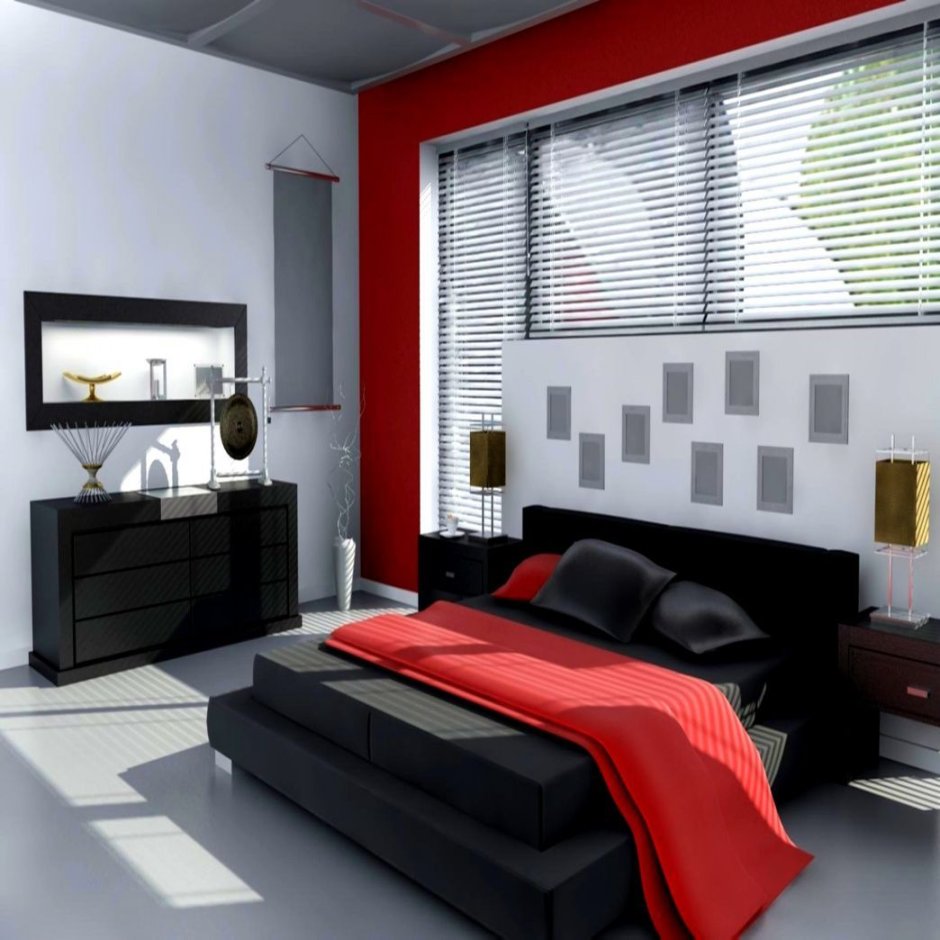 Black and red room decor