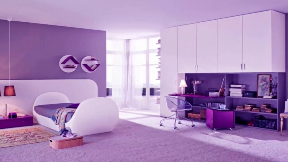 Purple colour room design