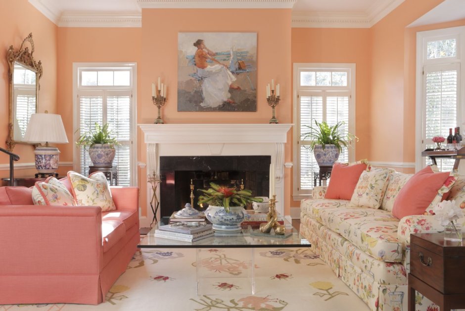 Peach paint for living room