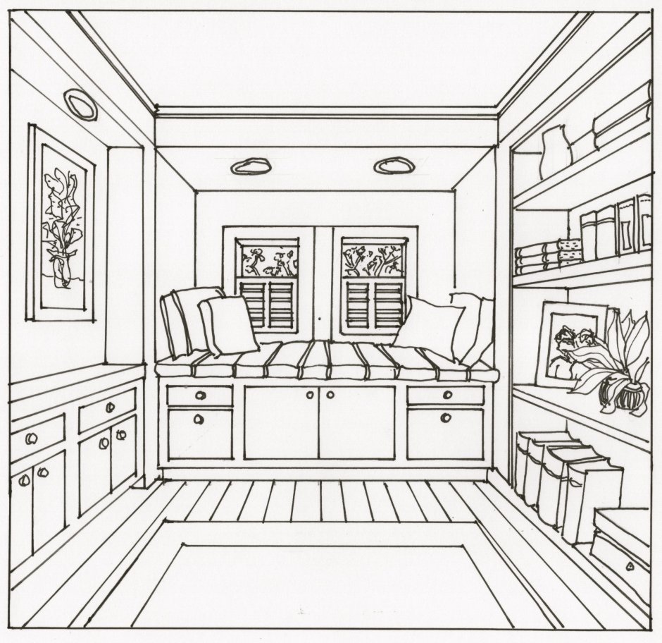 Point perspective room