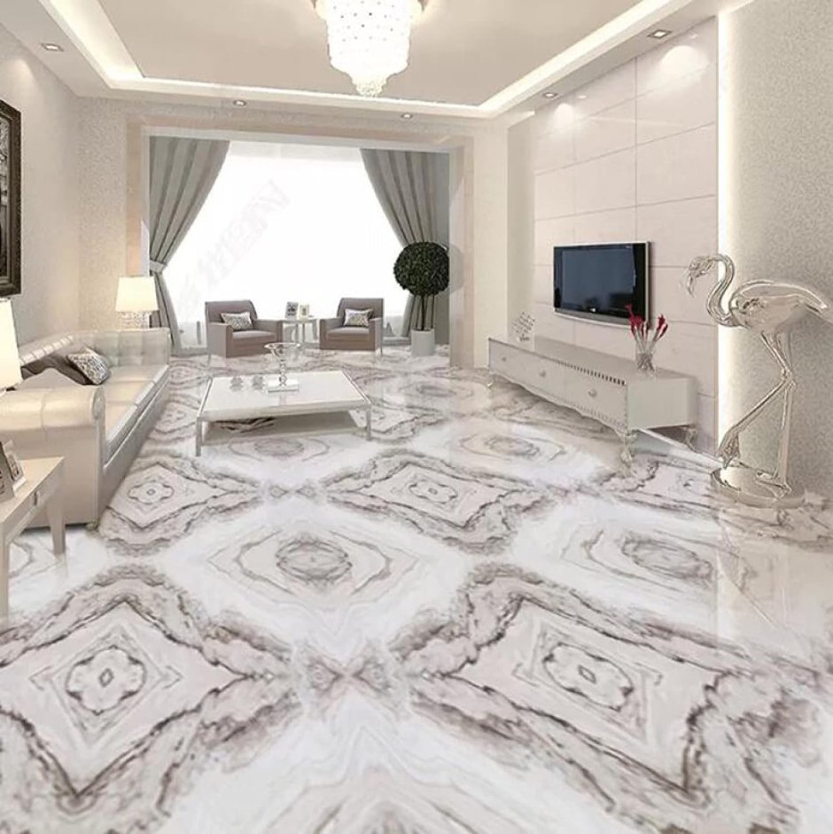 Marble tile living room ideas