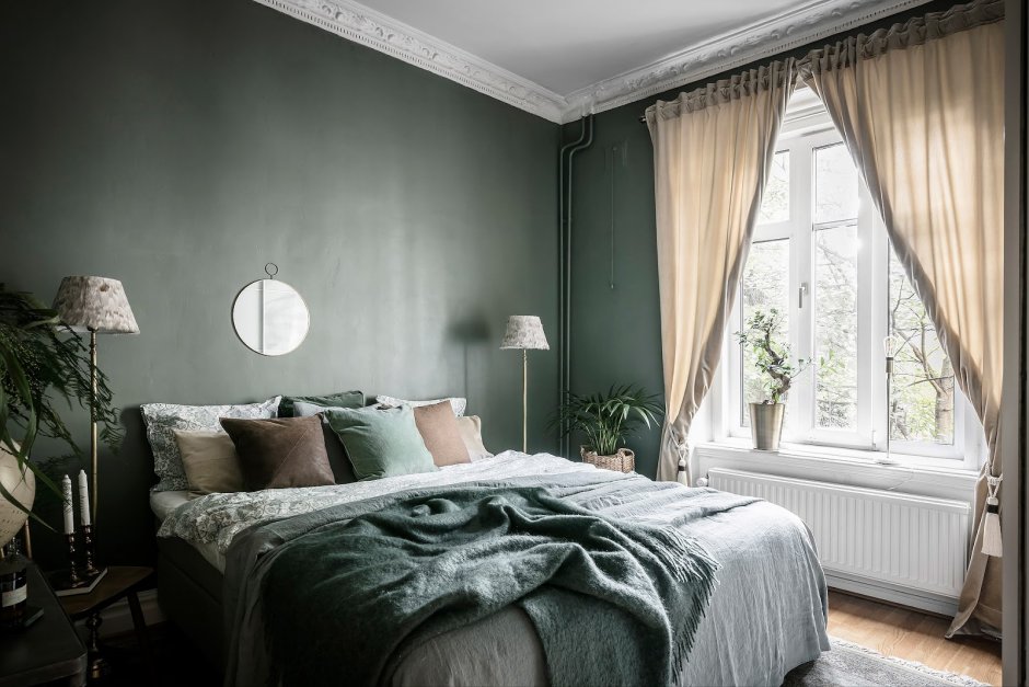 Pista green colour combination room