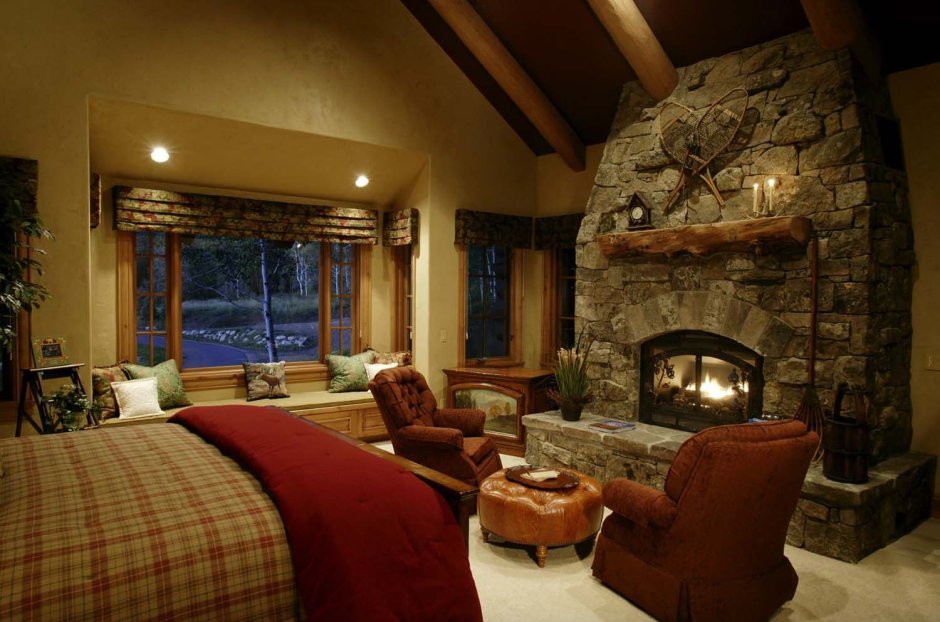 Cozy rustic cottage living room