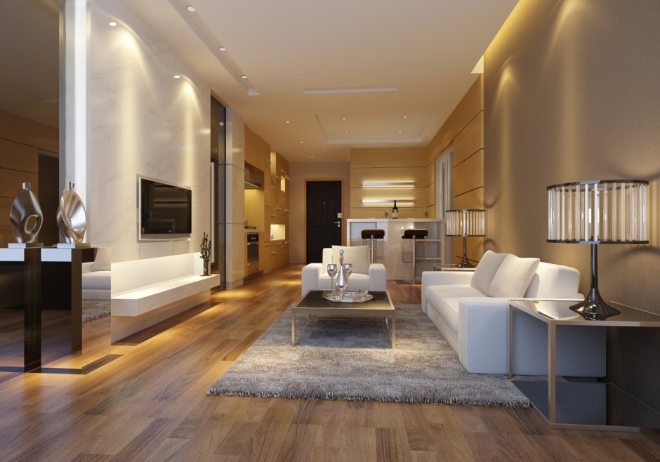 Modern living room floor tiles