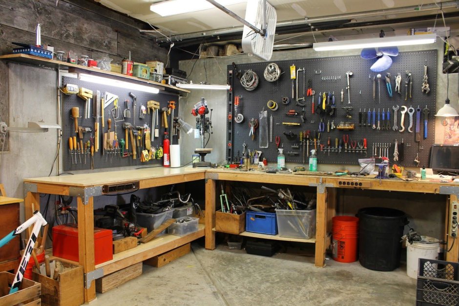 Garage craft room ideas