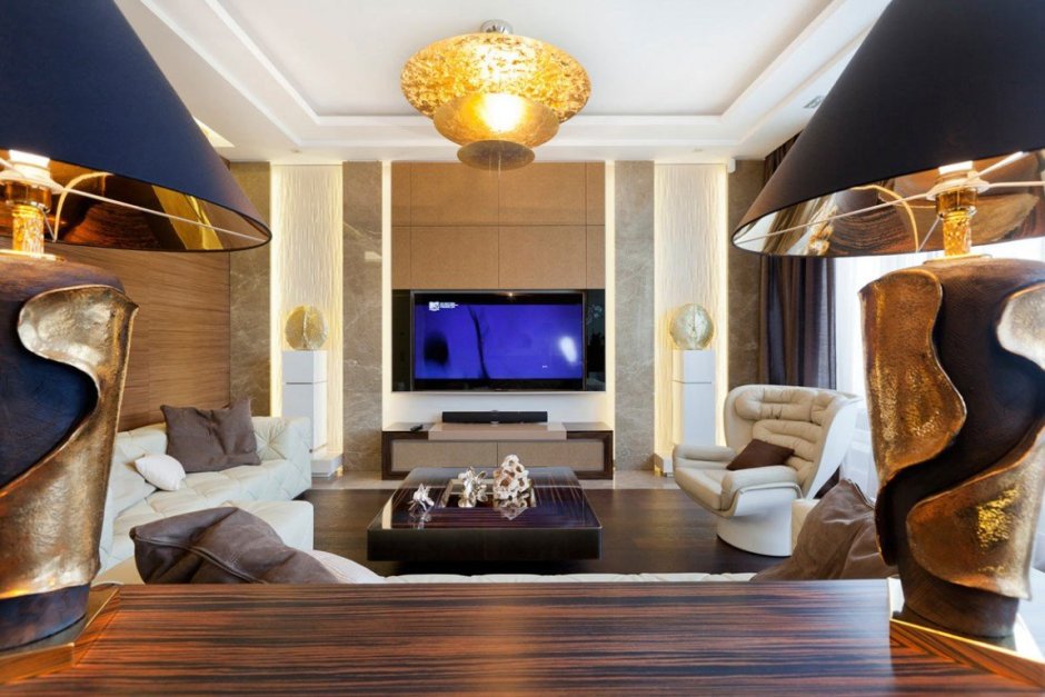 Luxury green living room