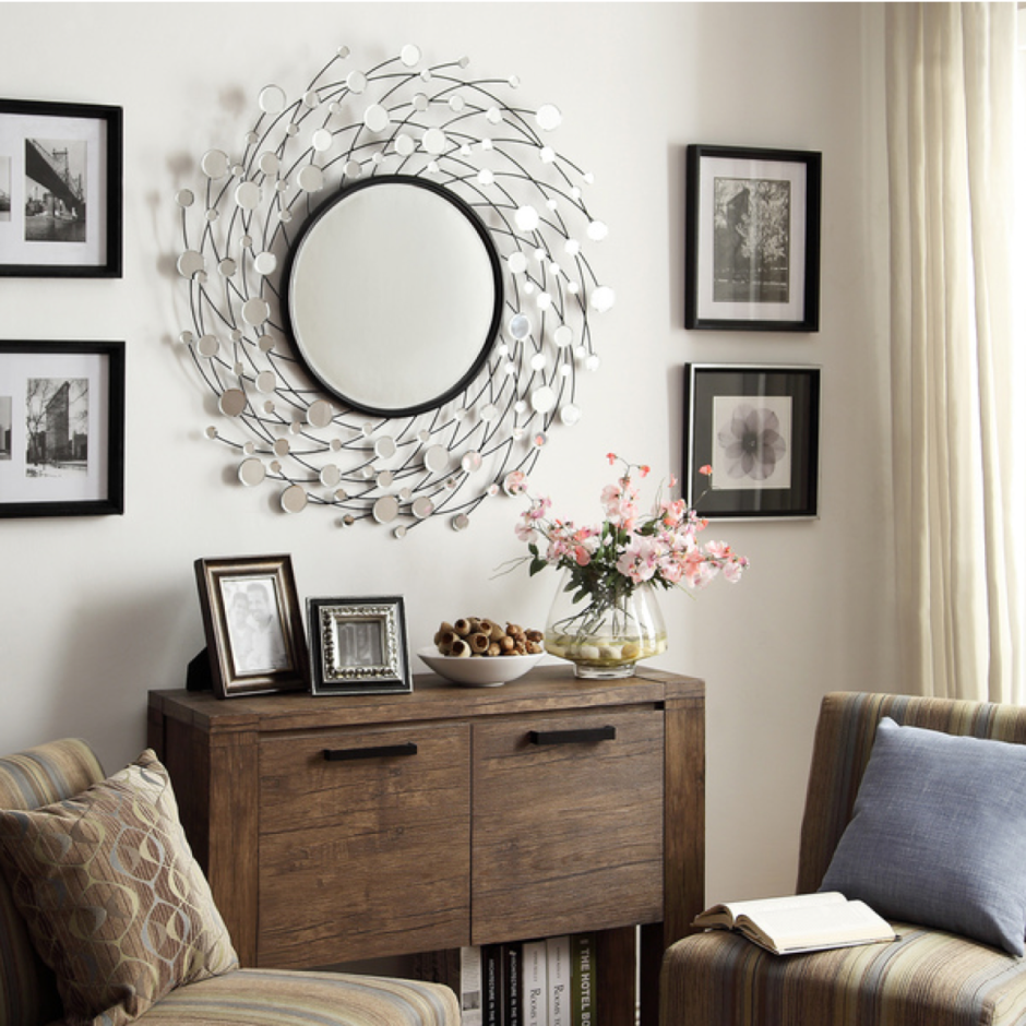 Modern wall mirror design for living room