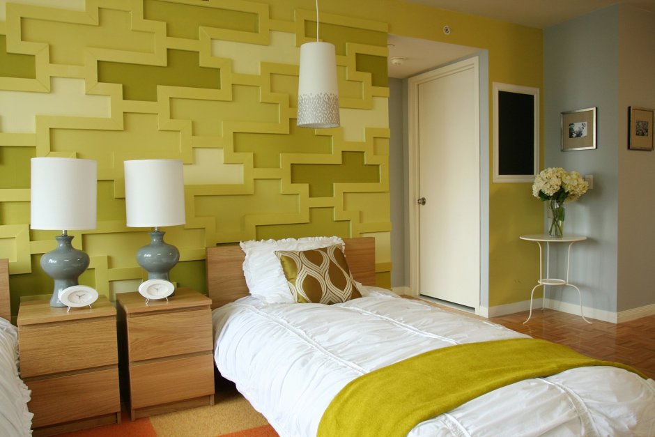 Yellow colour room design