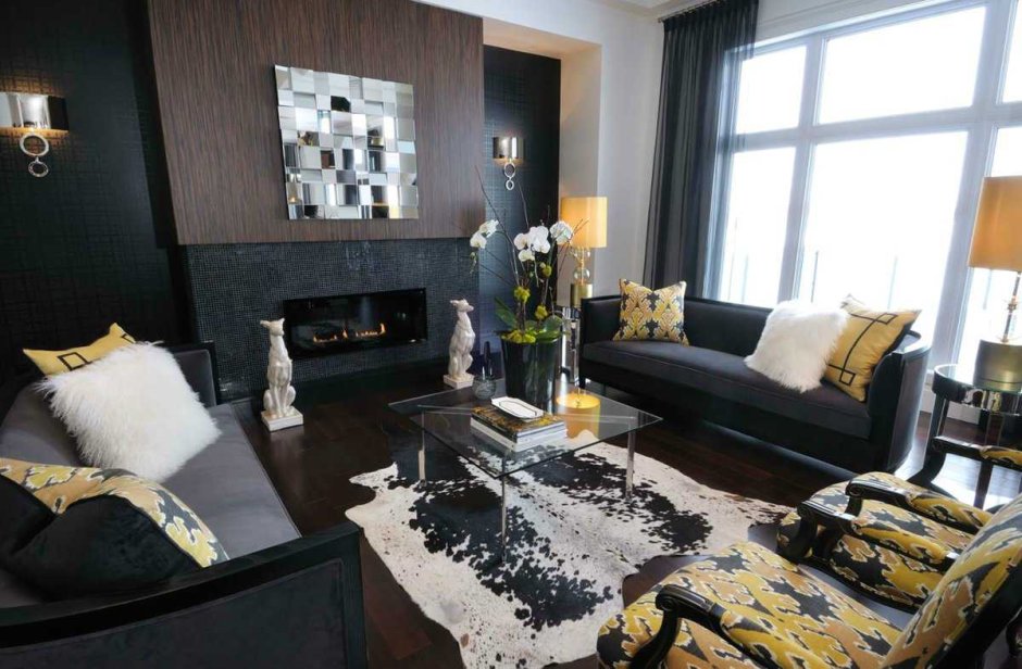 Golden living room ideas