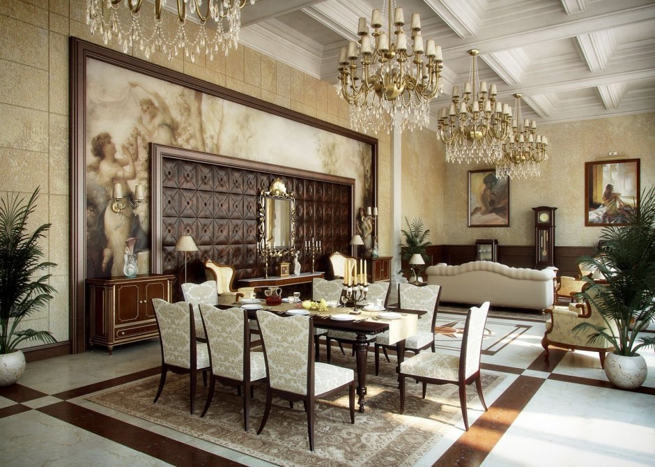 Luxury dining room interior design