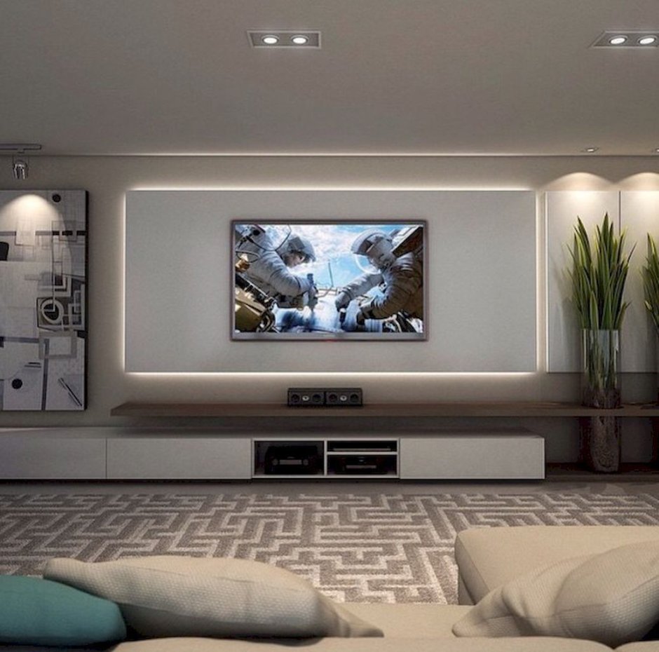 Living room pop tv wall design
