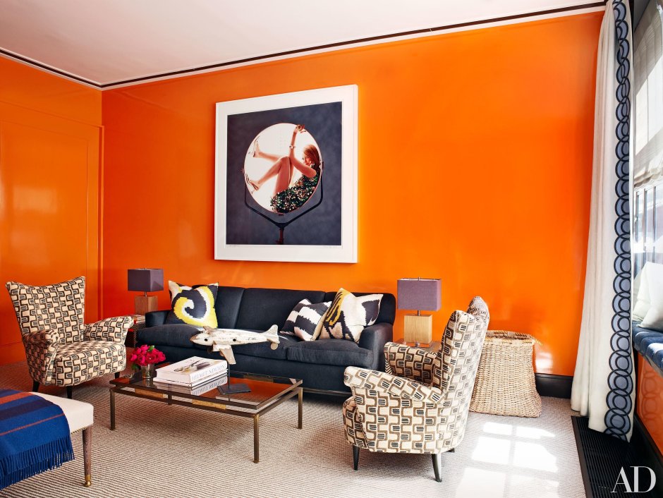 Orange painted room