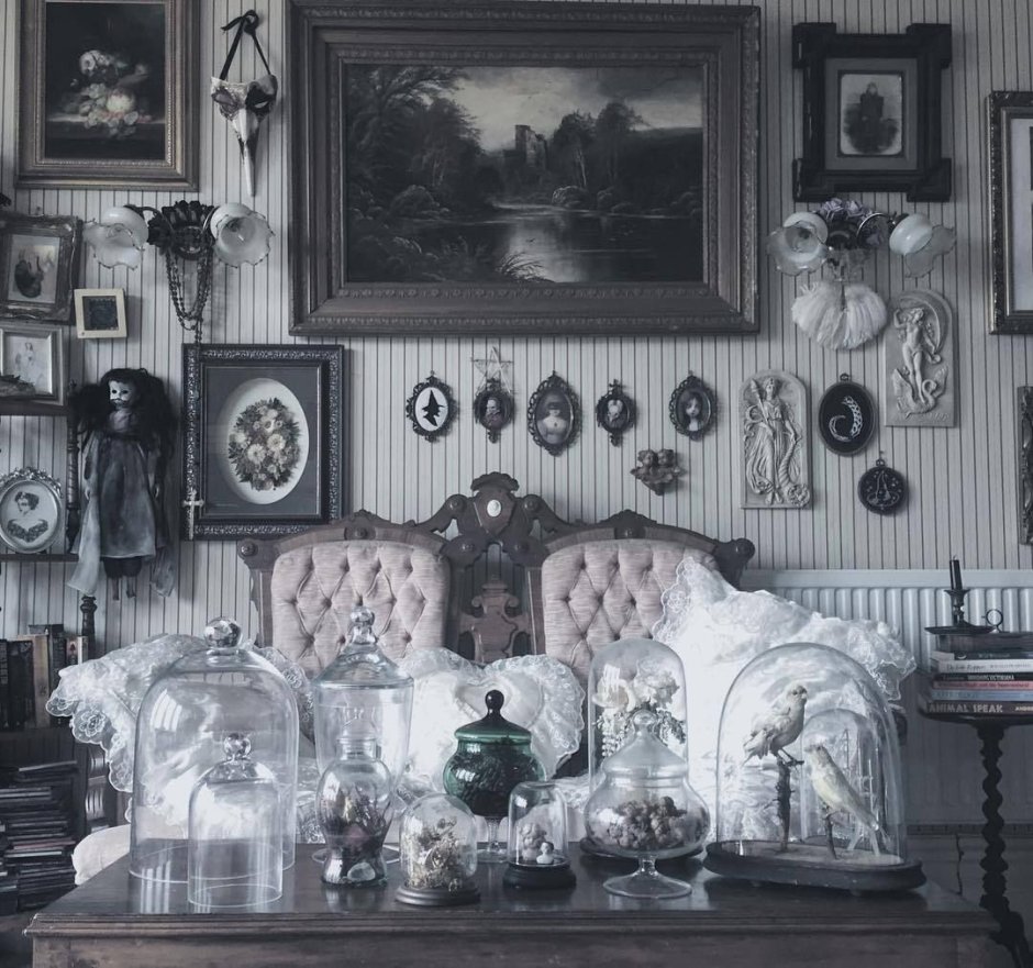 Victorian goth living room