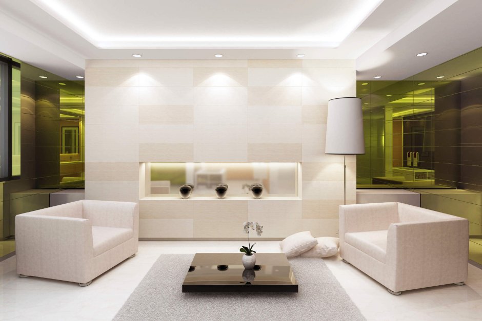 Led wall design for drawing room