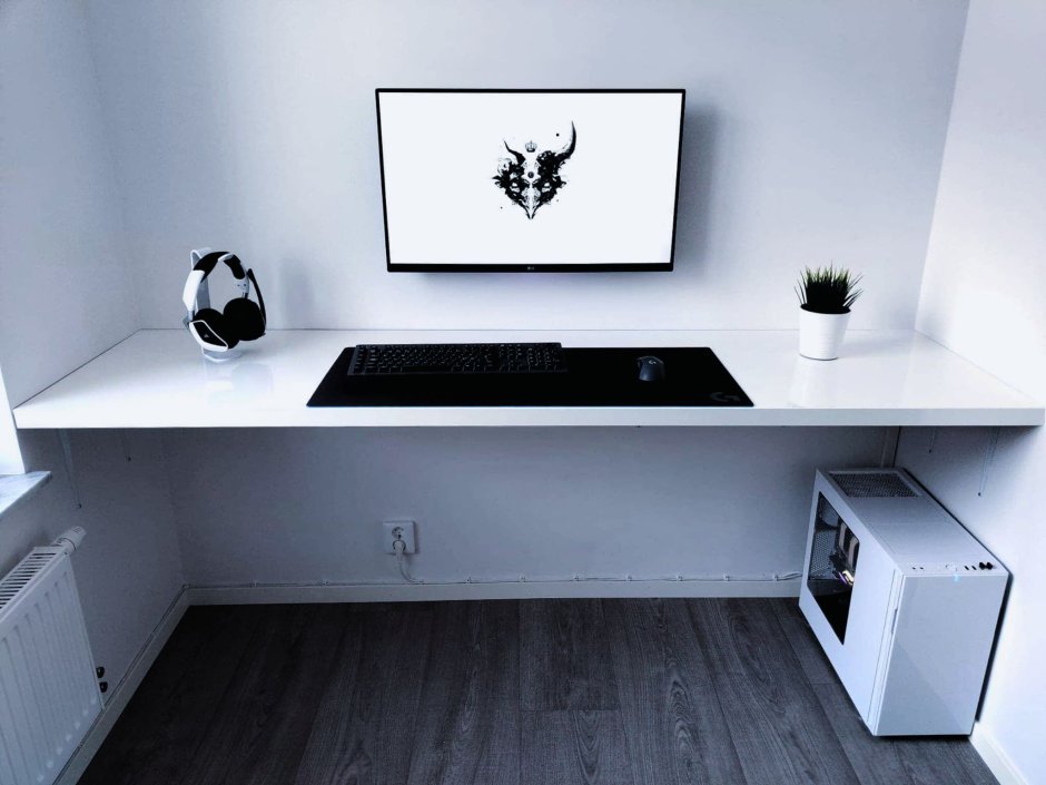 White and black gaming room