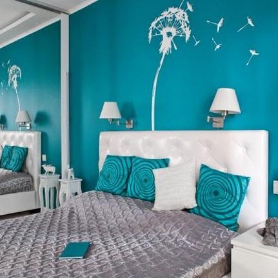Bed room wall painting design