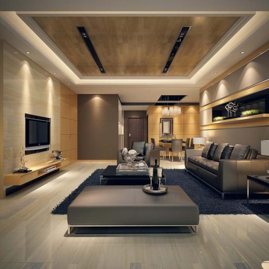 Profile light design in living room
