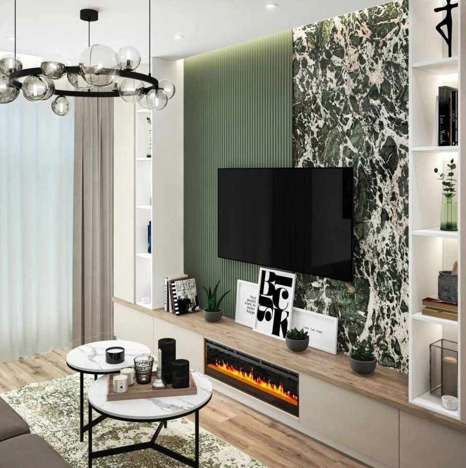 Living room tv area design