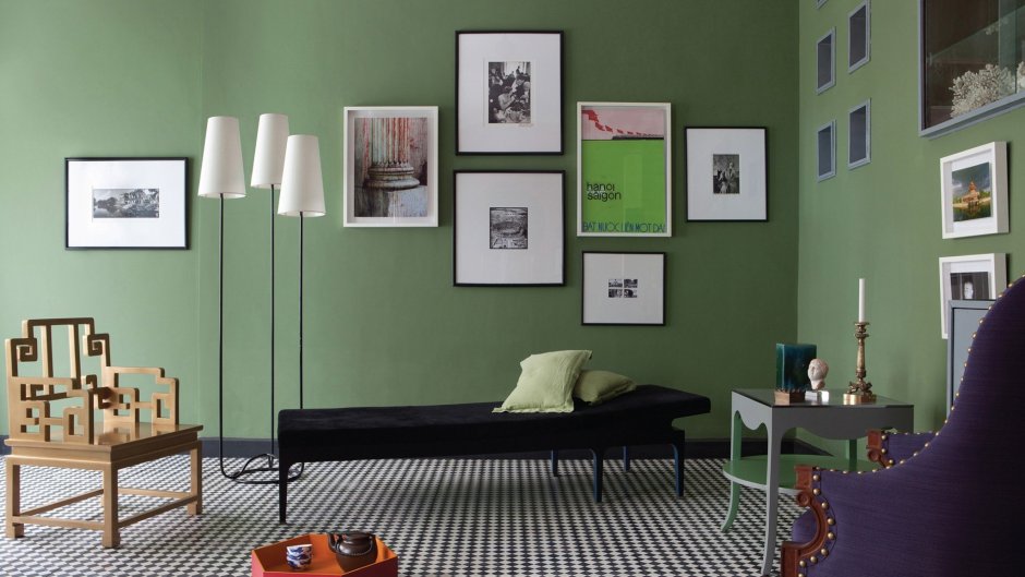 Light green colour room paint