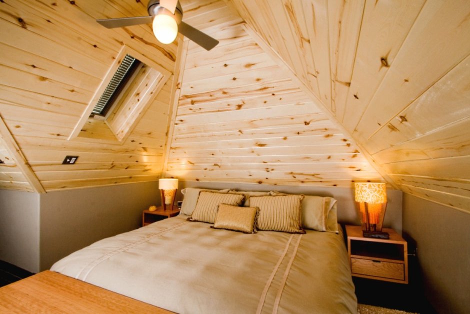 Attic rooms with sloped ceilings
