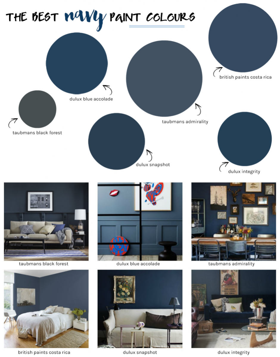 Navy blue and grey room