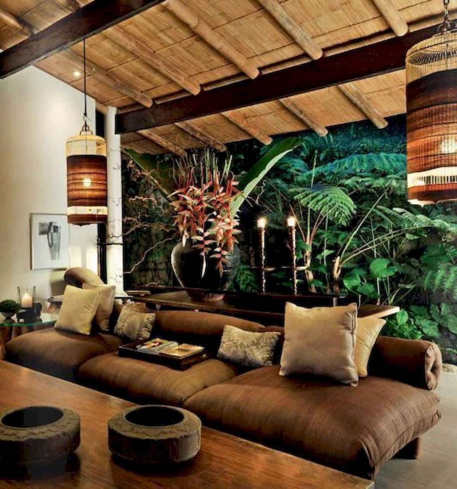 Jungle themed living room